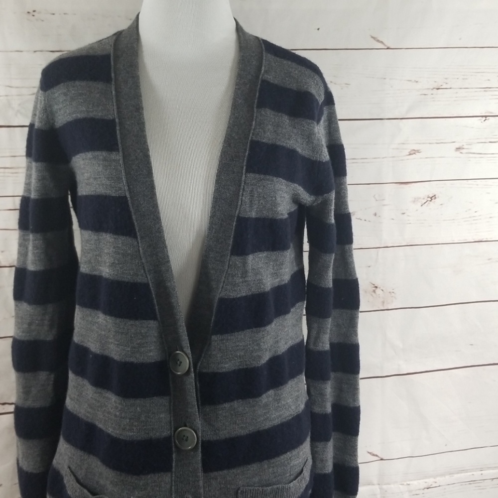 Club Monaco stripe cardigan wool M